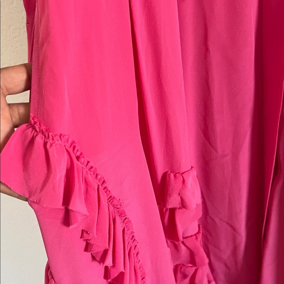 Ulla Johnson Vibrant Pink Ruffle Maxi Dress - Picture 12 of 13